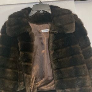 CK faux fur bolero